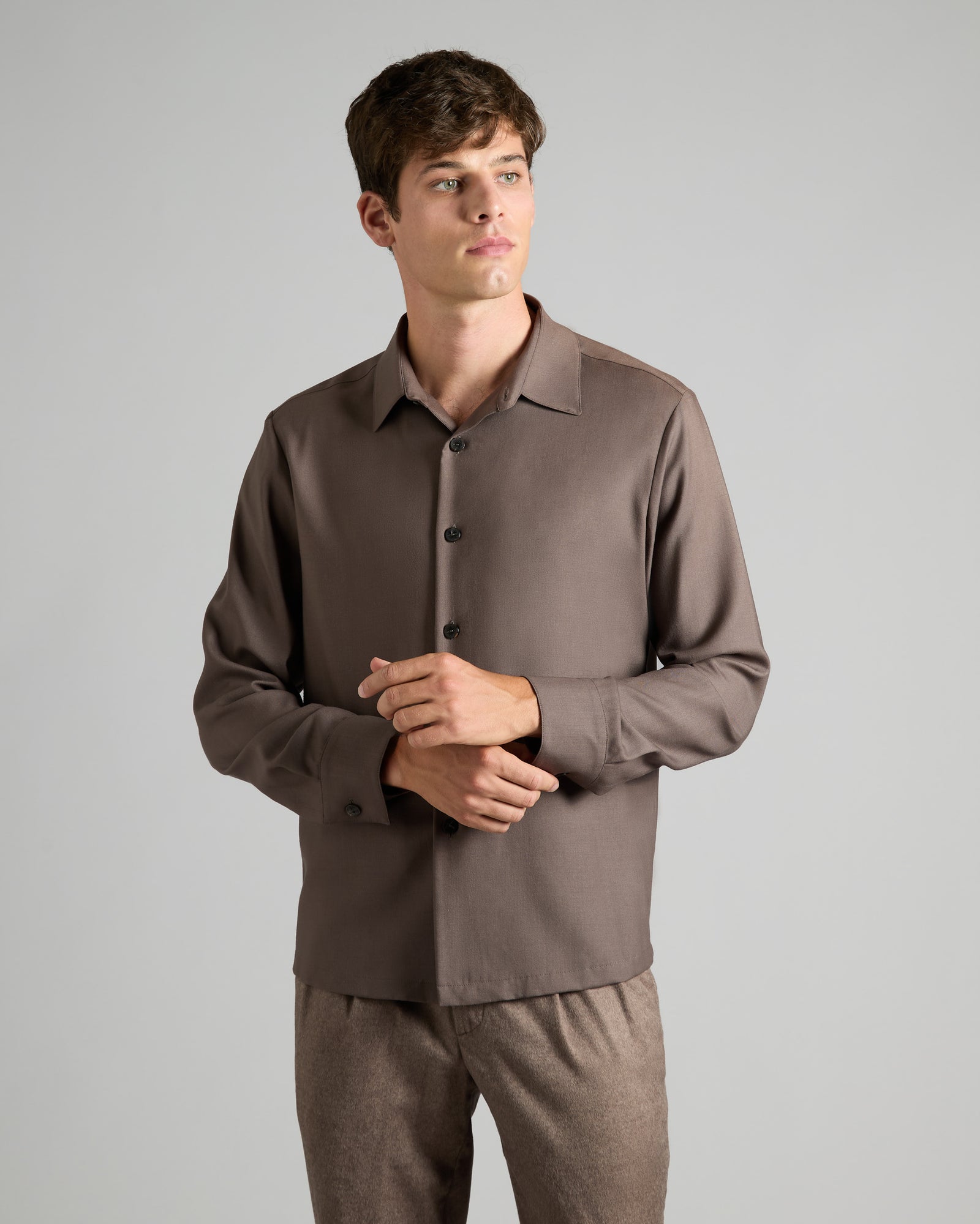 Camicia in Cashmere 4.0 marrone