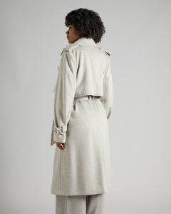 Melange cashmere coat