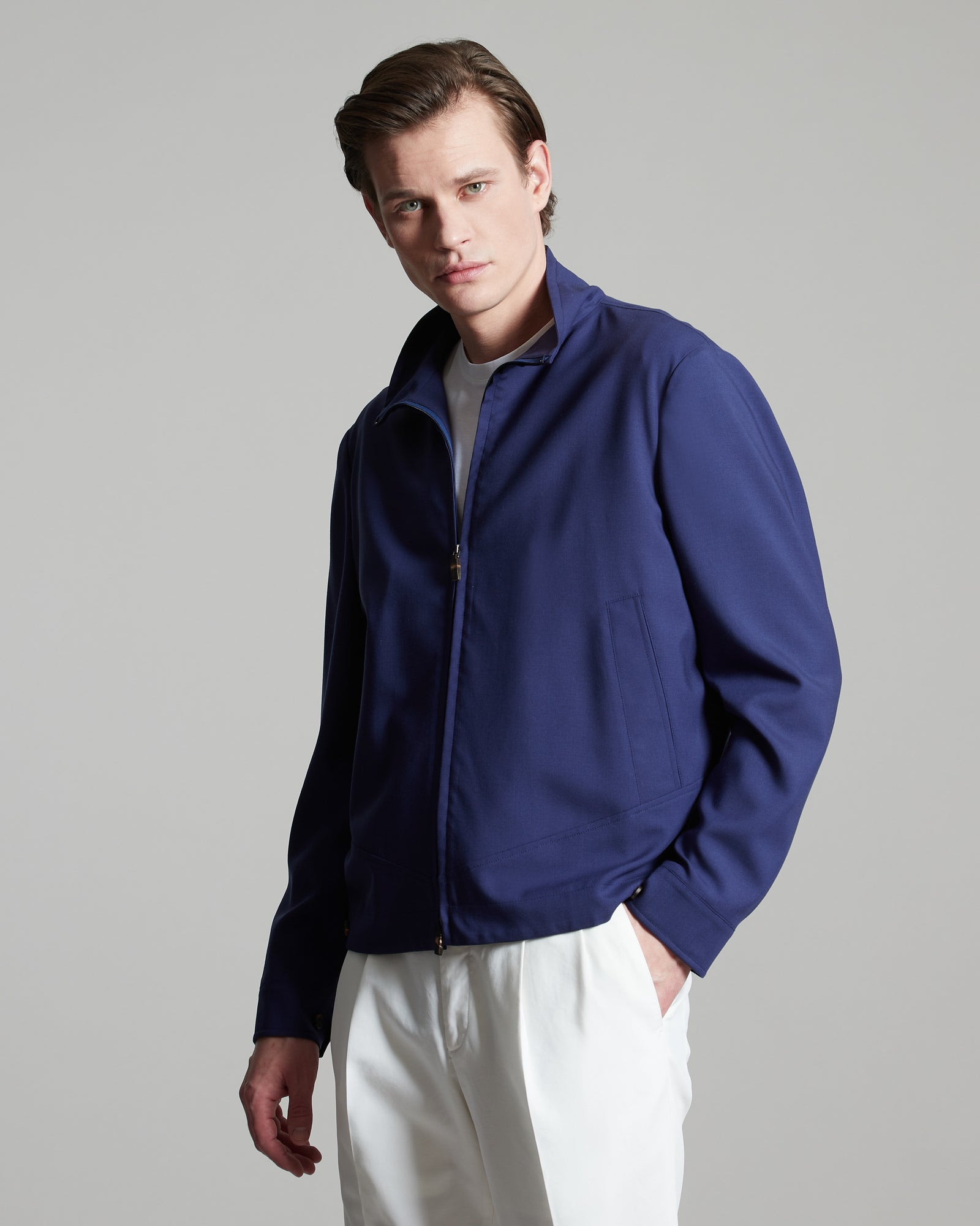 Hellblauer Blouson NICHOLSON aus Kaschmir 4.0