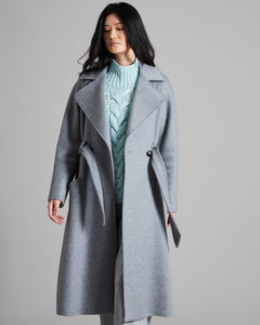 Cappotto in puro cashmere grigio