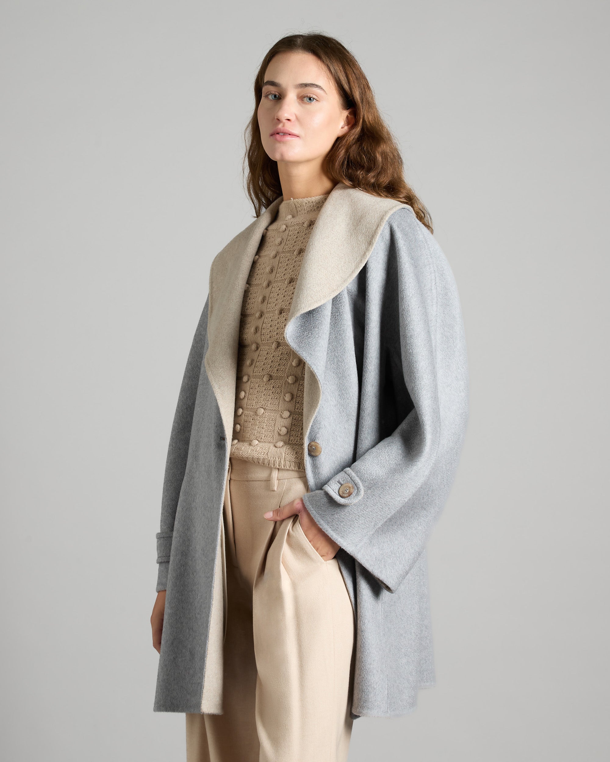 Pure double cashmere jacket