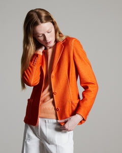 Orange Kate Blazer aus Kaschmirfleece