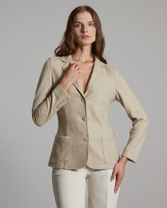 Beige cashmere fleece Kate blazer