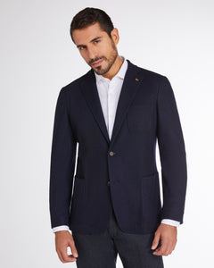 Giacca in cashmere fleece blu