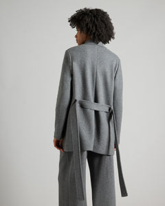 Dark grey cashmere fleece blazer