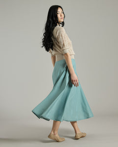 Silk and cotton skirt