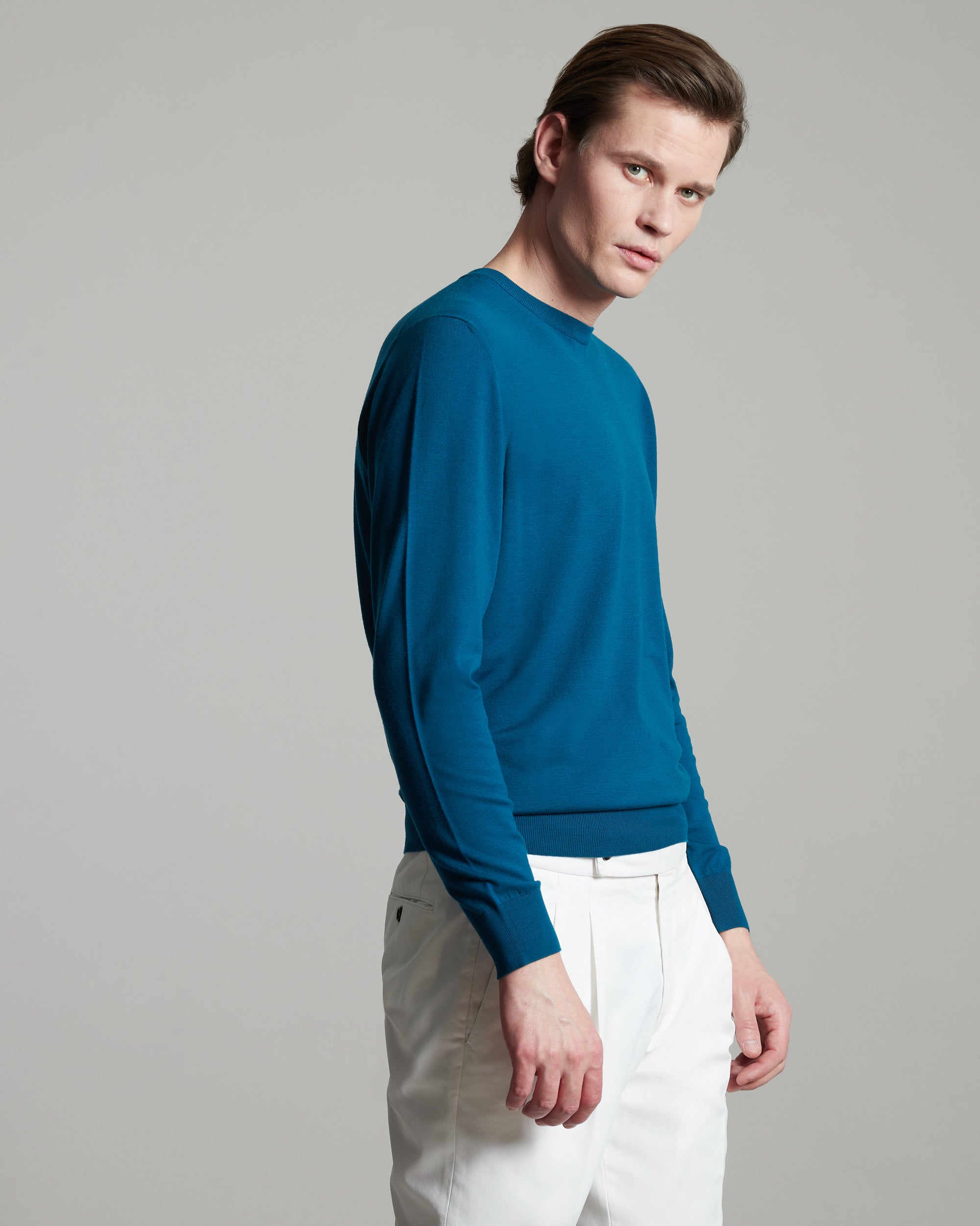 12.8 Kid wool light blue crewneck