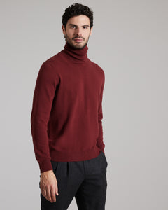 Maglia Dolcevita in Kid Cashmere bordeaux