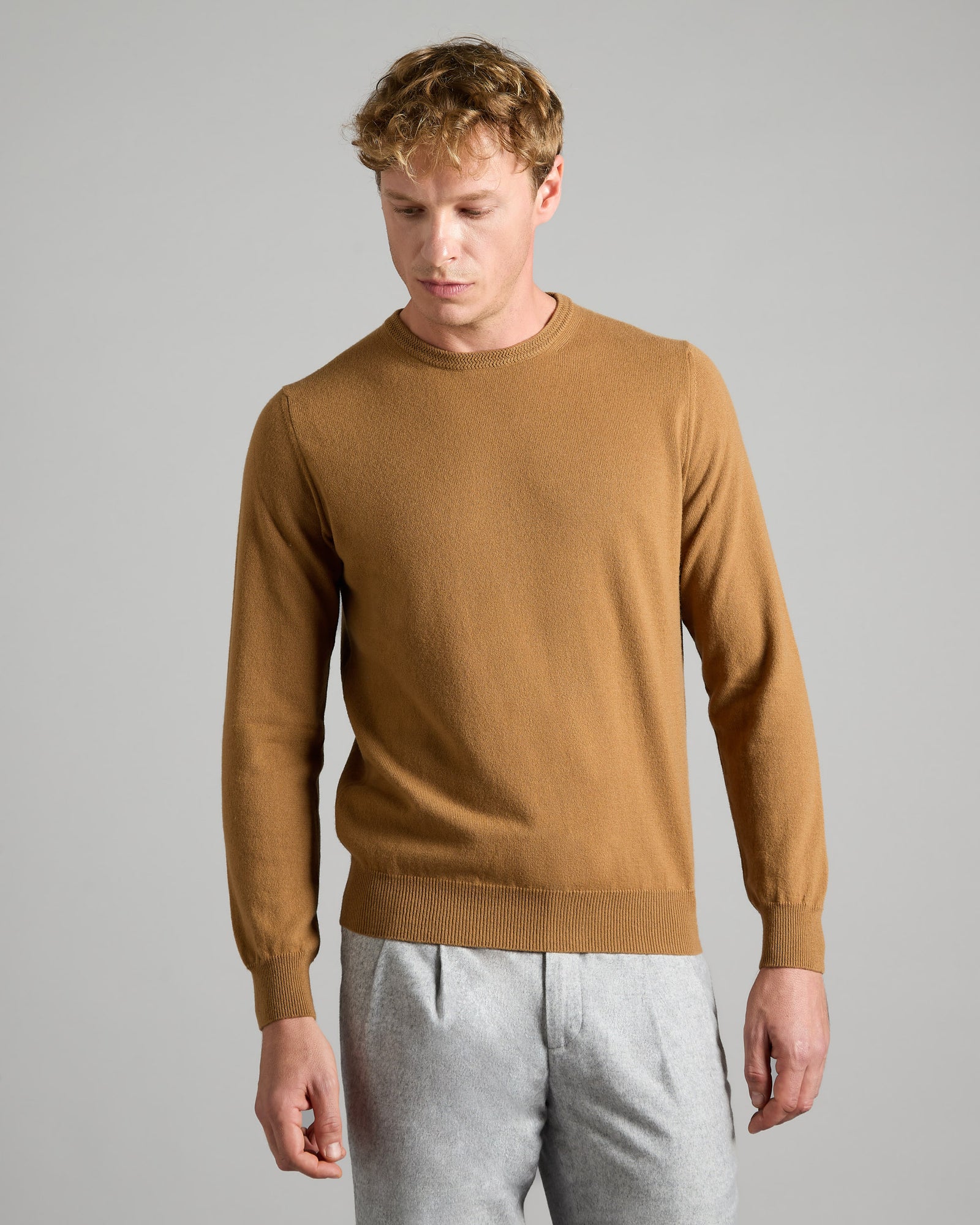 Kid Cashmere Brown Crewneck Sweater