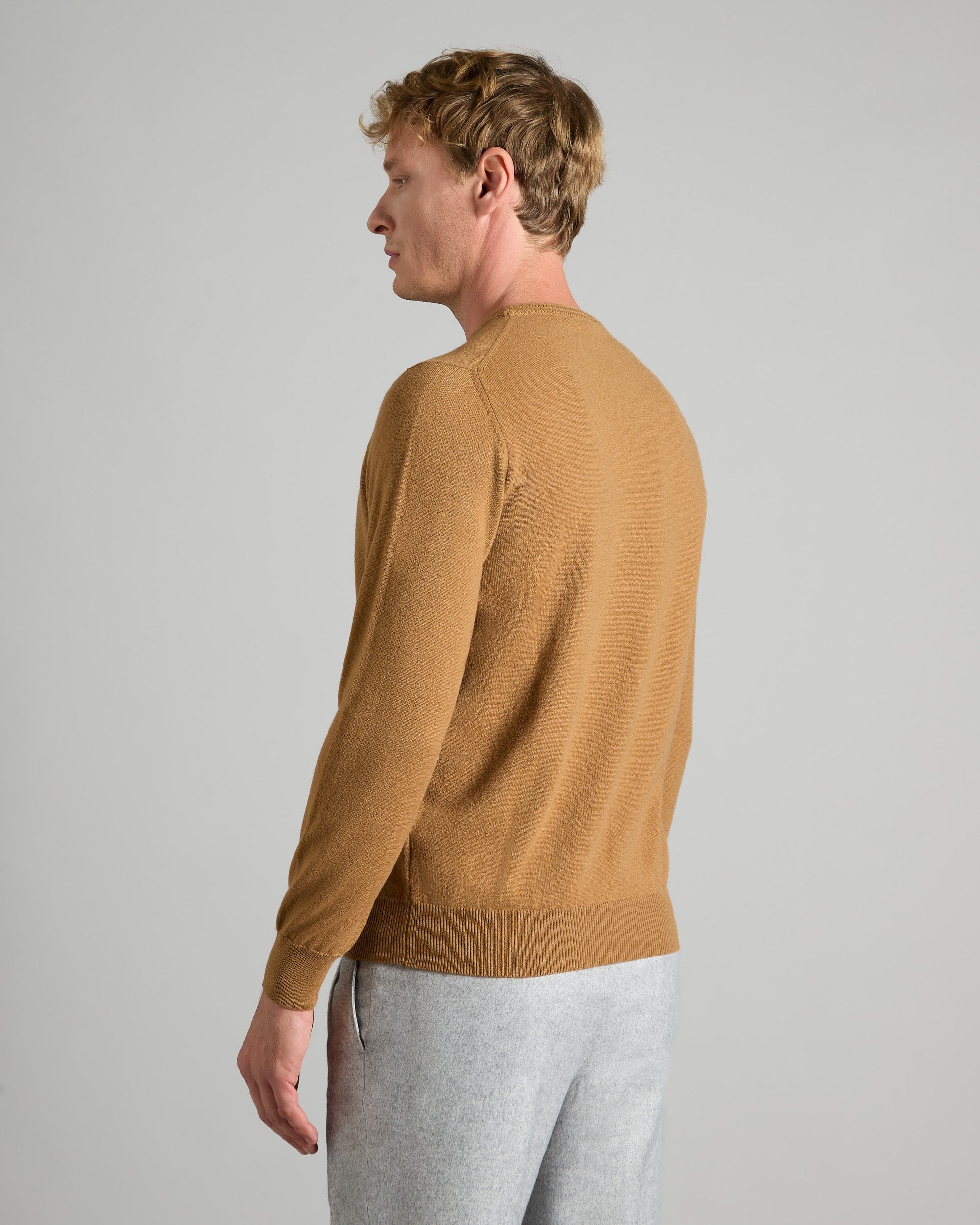 Maglia girocollo in Kid Cashmere marrone