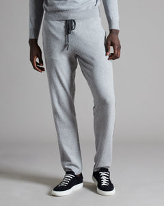 Grey kid cashmere jogging pants