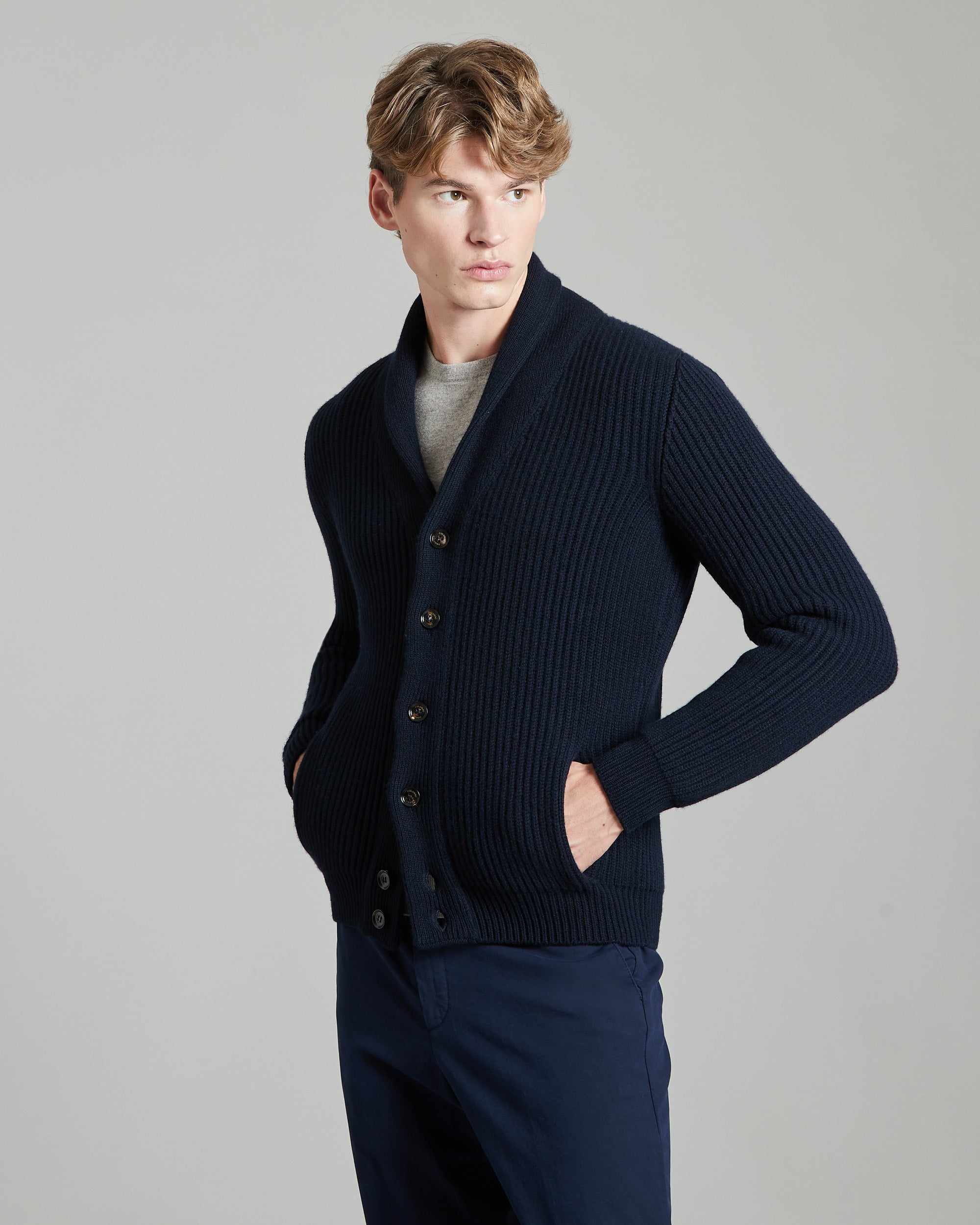 BLUE KID CASHMERE BLOUSON