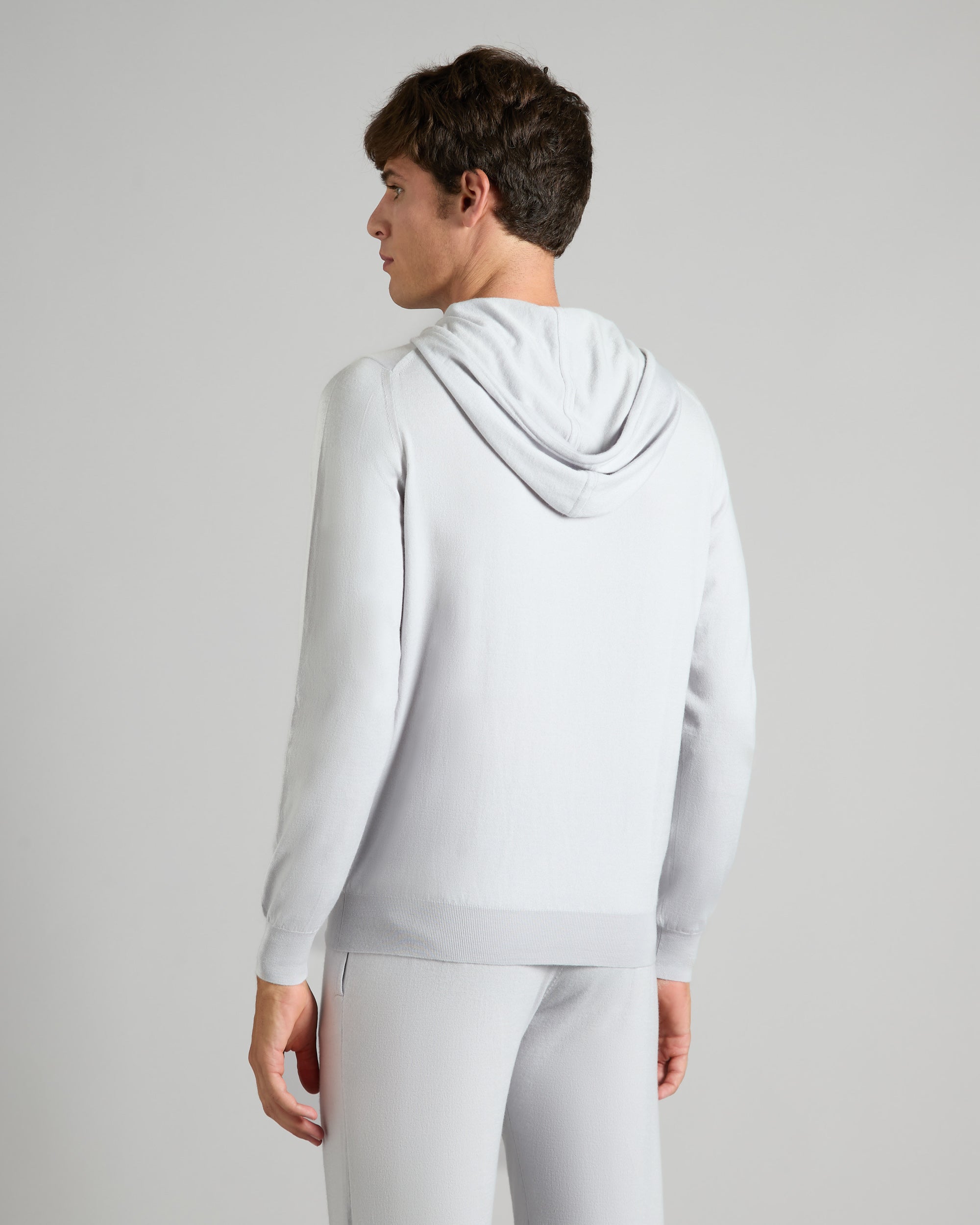 Light Blue Cashmere and Silk Sweatshirt