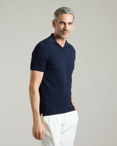 Blue 12.8 Kid wool polo shirt