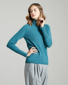 Light grey Kid Cashmere turtleneck sweater