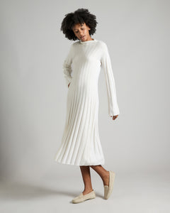 Long kid cashmere knitted dress