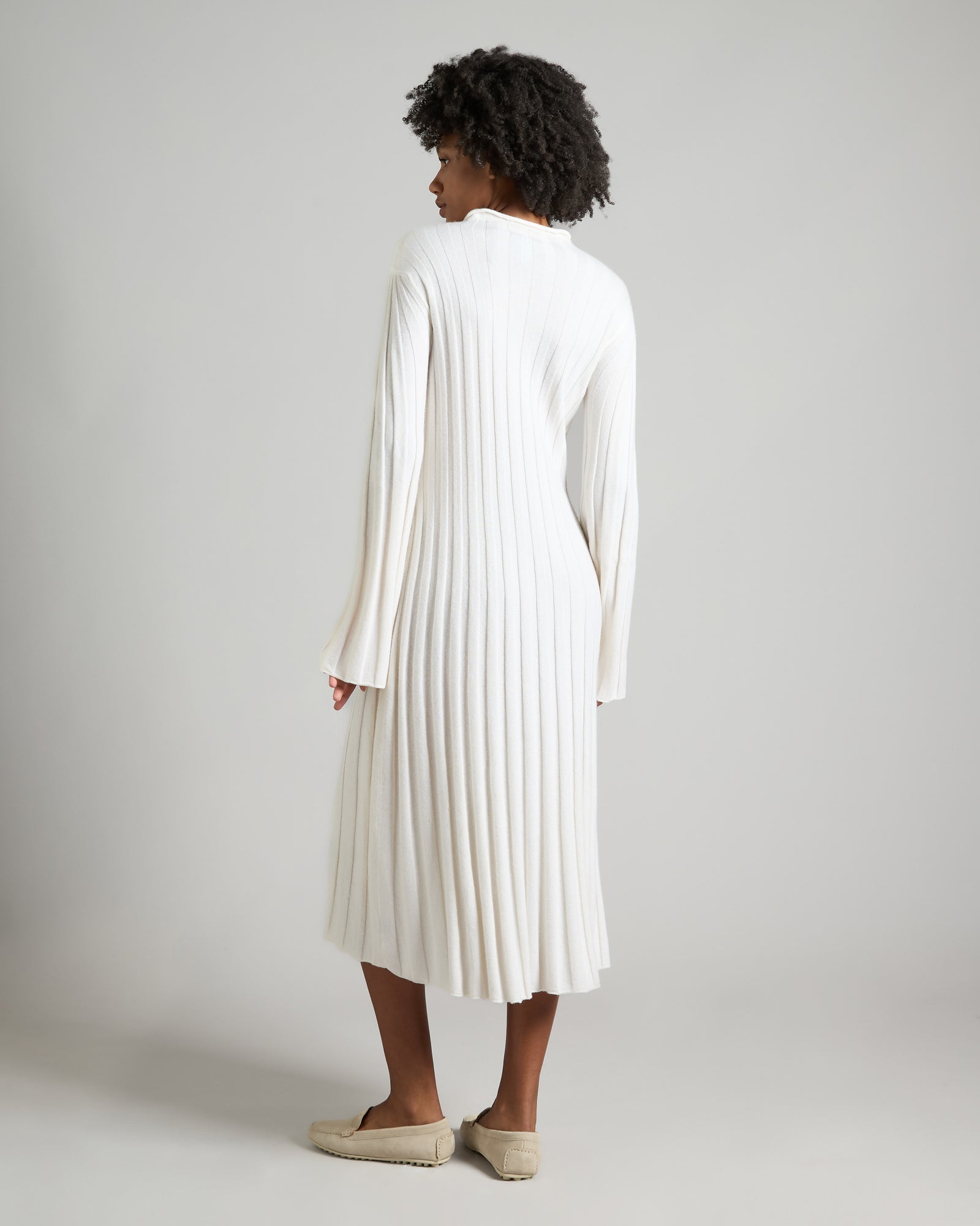 Long kid cashmere knitted dress