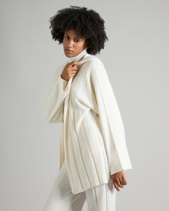 White cardigan in kid cashmere