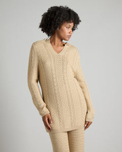 Maglia in cashmere e seta texture sofisticata