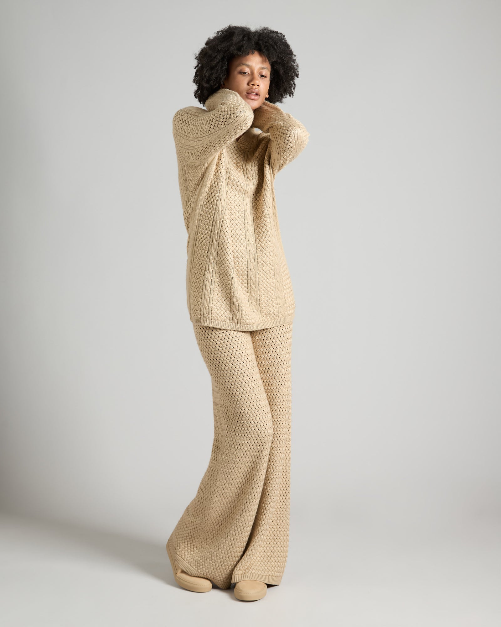 Cashmere and Silk Sweater with Sophisticated Texture