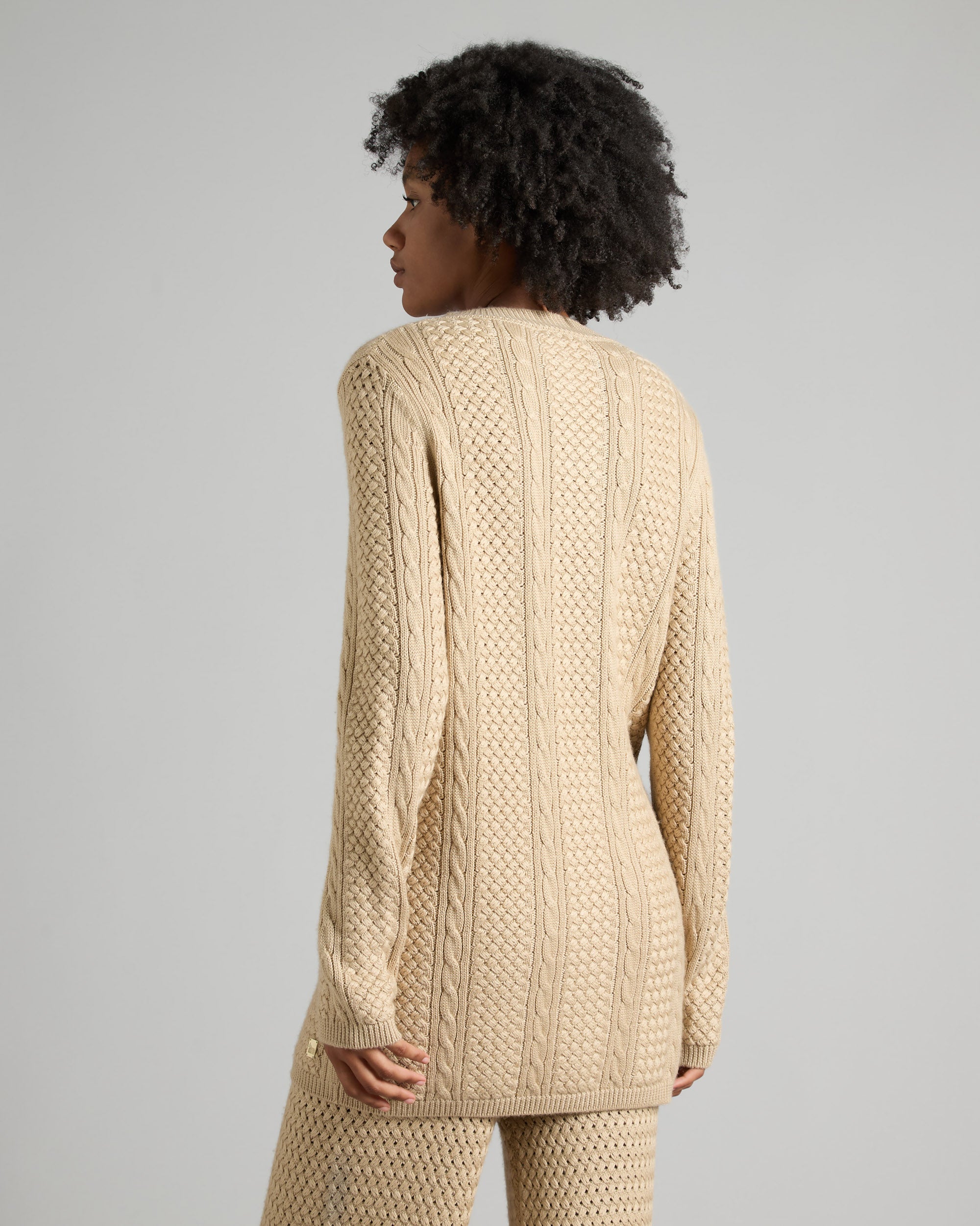 Cashmere and Silk Sweater with Sophisticated Texture