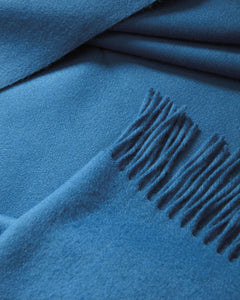 Blue pure cashmere plaid cm. 140X115