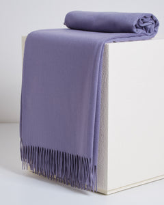 Purple pure cashmere plaid